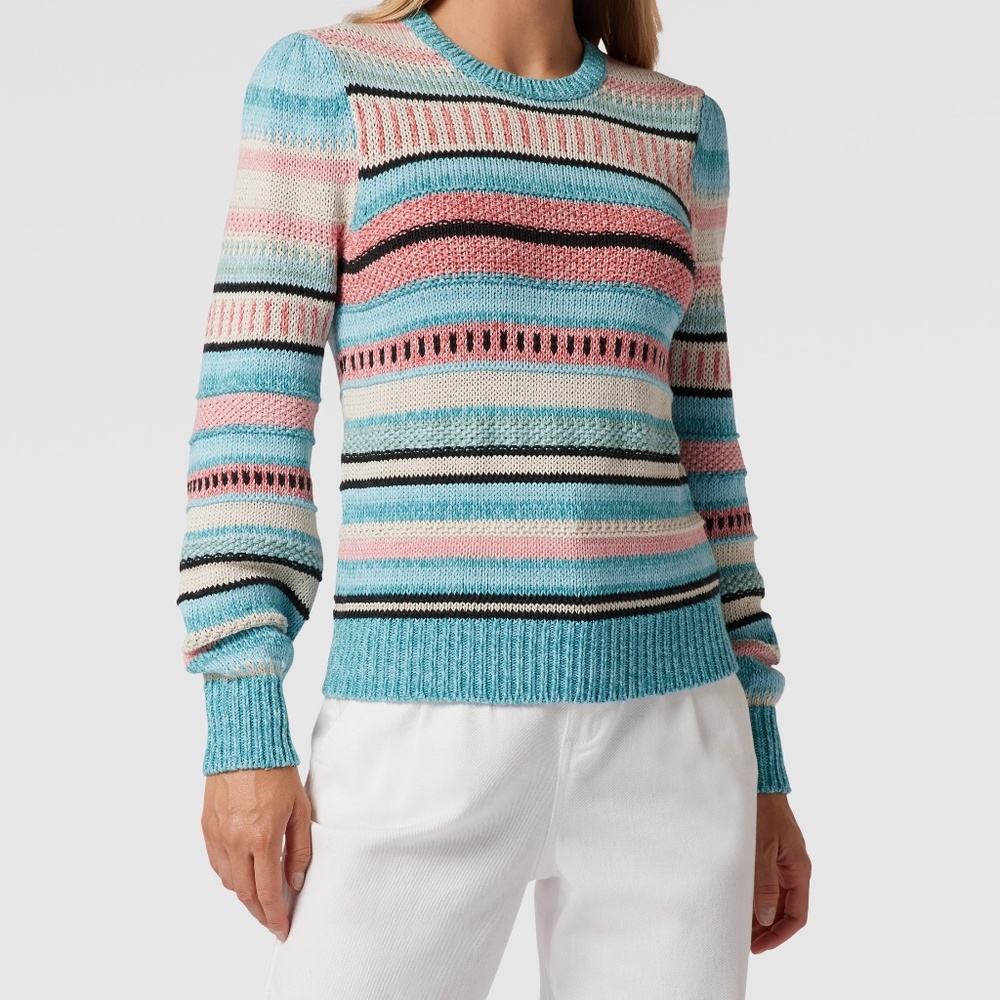 Polo Ralph Lauren Striped Linen Blend Pullover Knitted Sweater